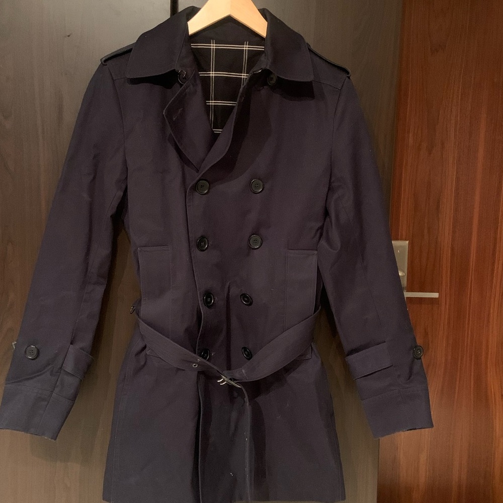 NWT Sandro Mens Magnetic Trench Coat size small